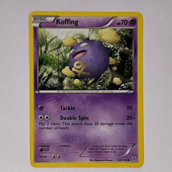 POKEMON CARD: Koffing #56/135 (Pokemon Plasma Storm) - Picture 1 of 2